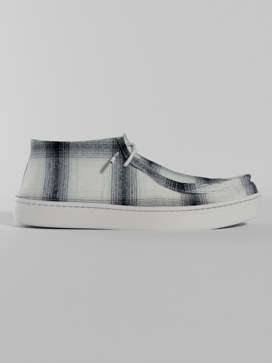 The White Tartan Woolen High Top