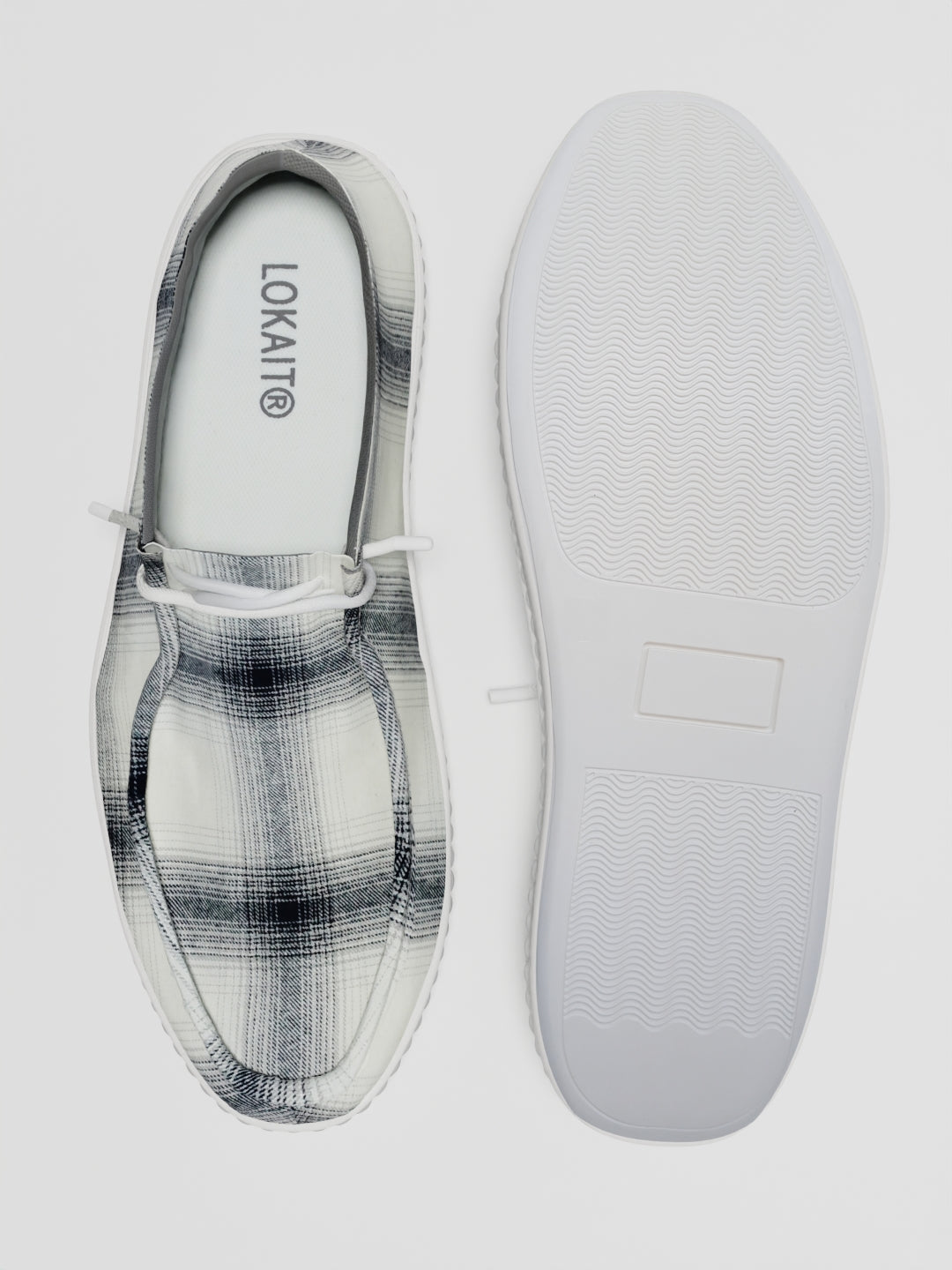 The White Tartan Woolen High Top