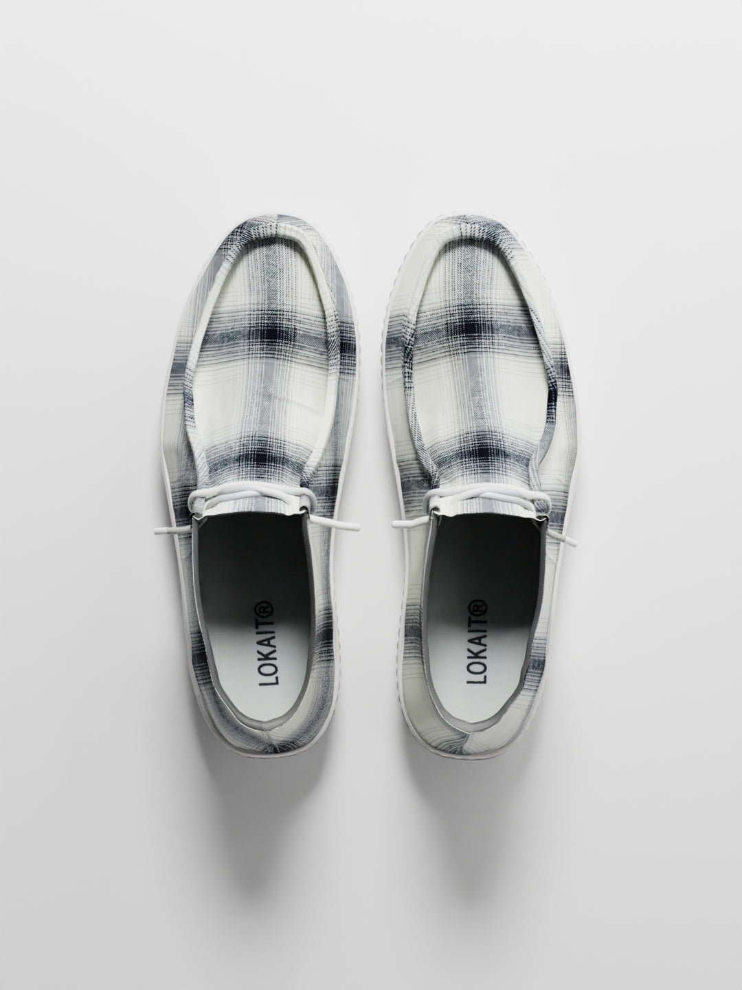 The White Tartan Woolen High Top