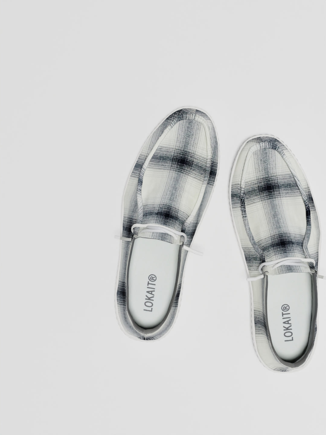 The White Tartan Woolen High Top