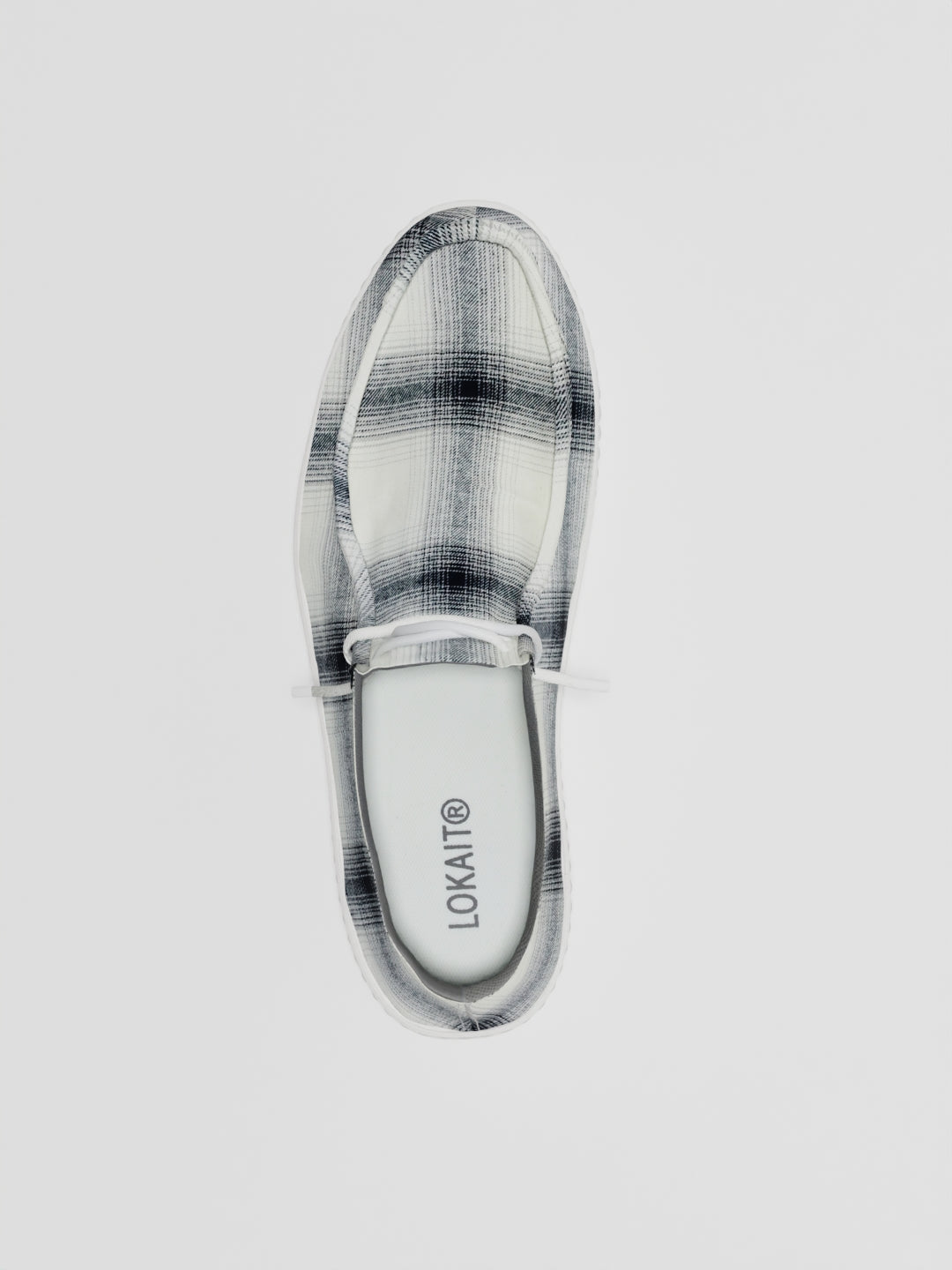 The White Tartan Woolen High Top
