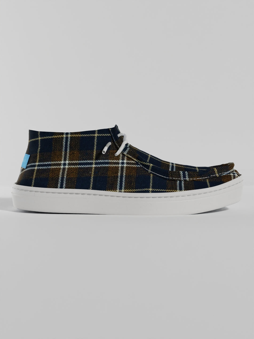 The Luna High Top Brown Tartan