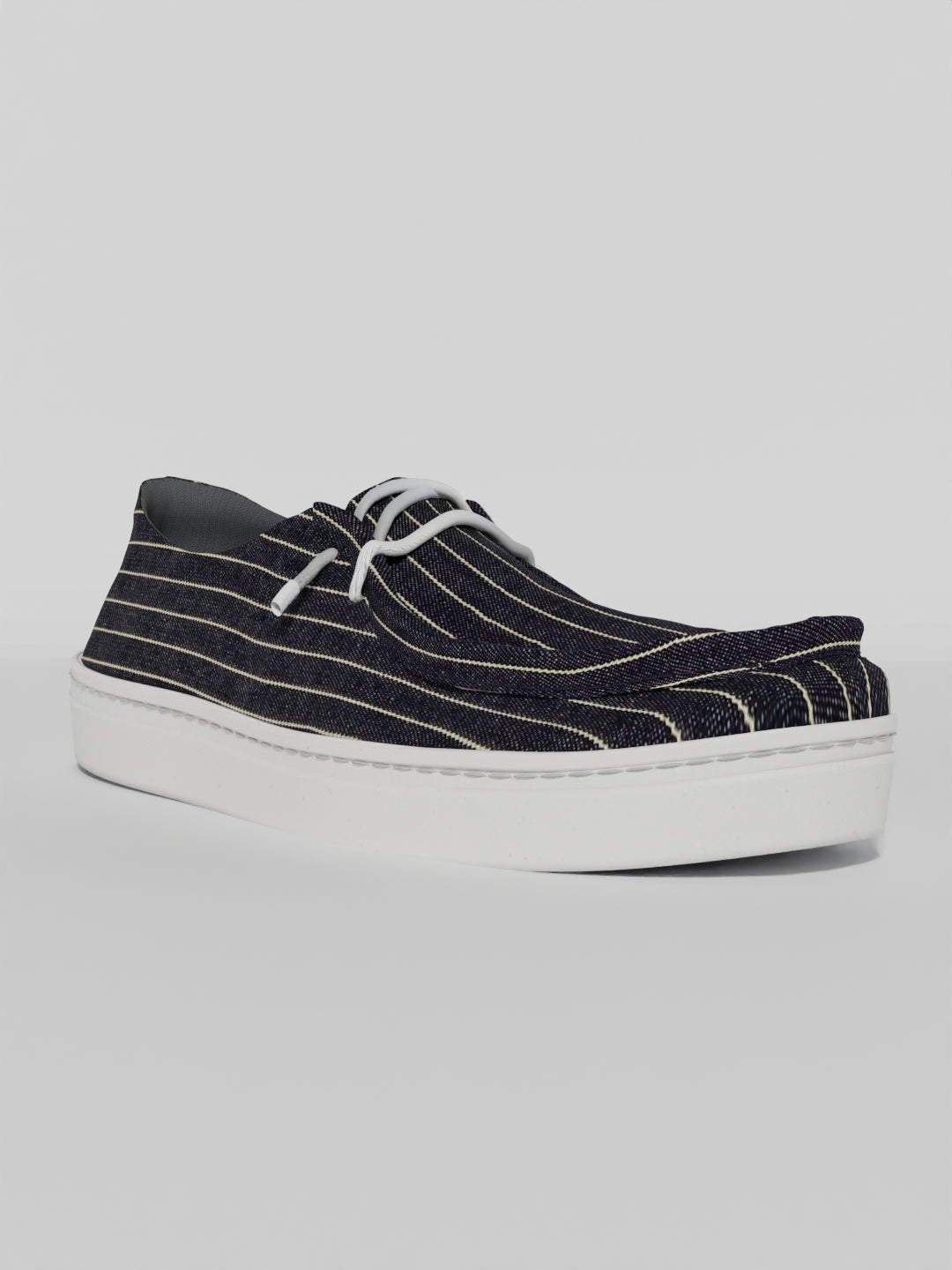 The Luna Dark Denim Pinstripe
