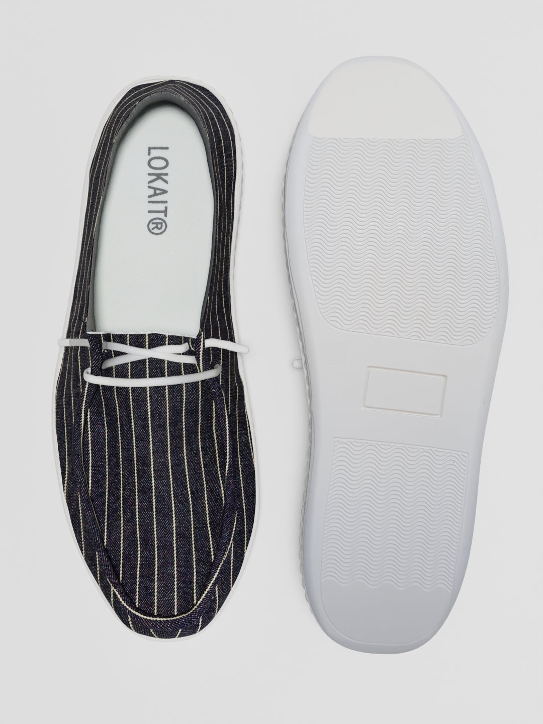 The Luna Dark Denim Pinstripe