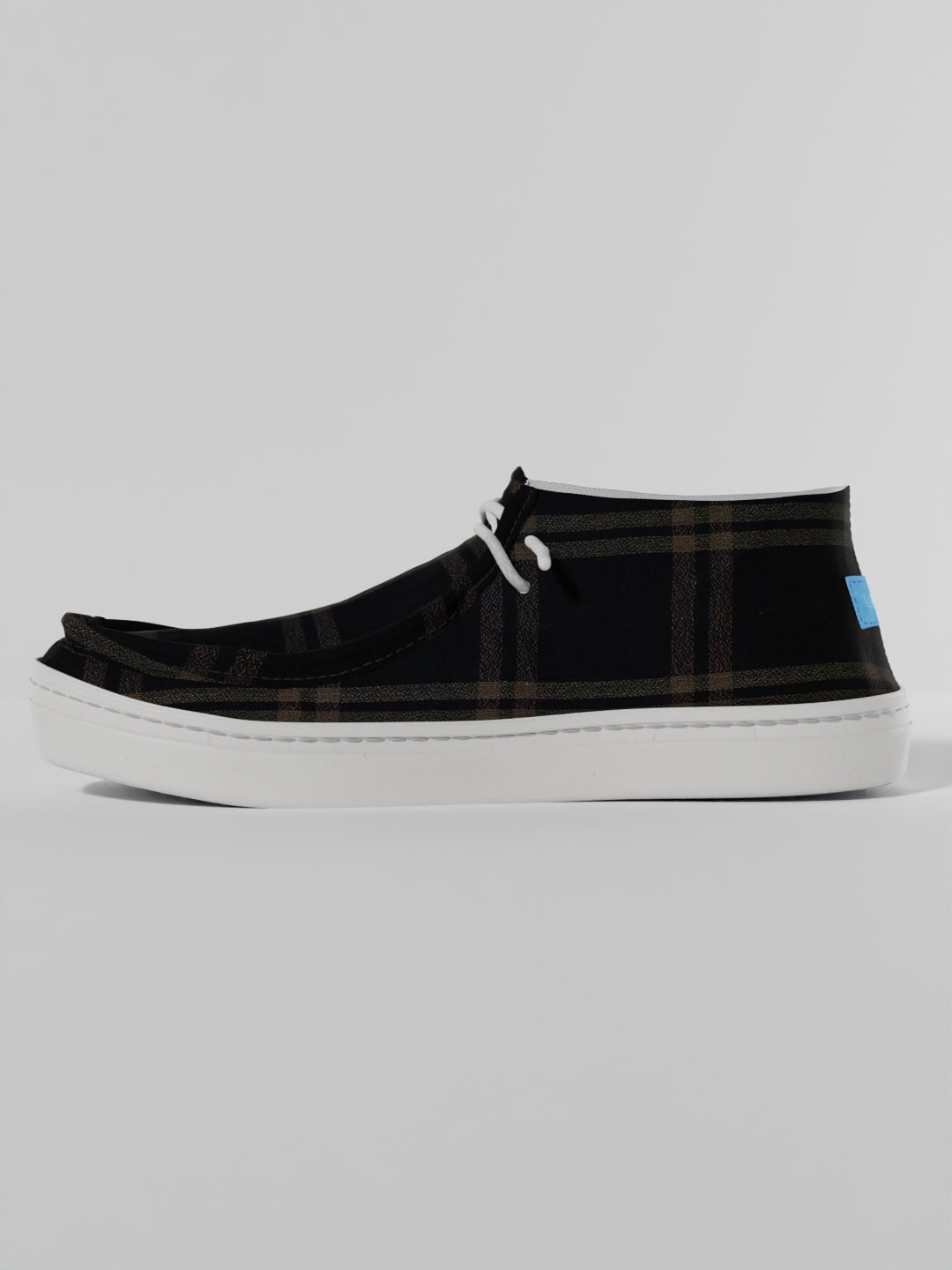 The Luna High Top Black and Beige Check