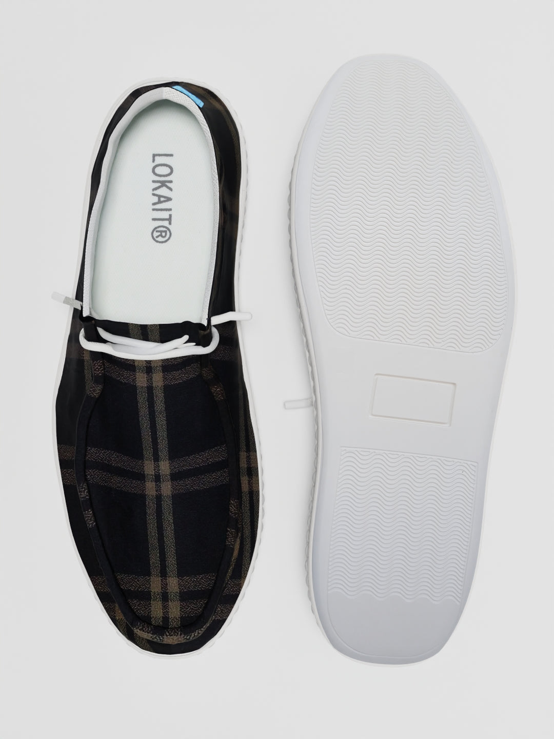 The Luna High Top Black and Beige Check