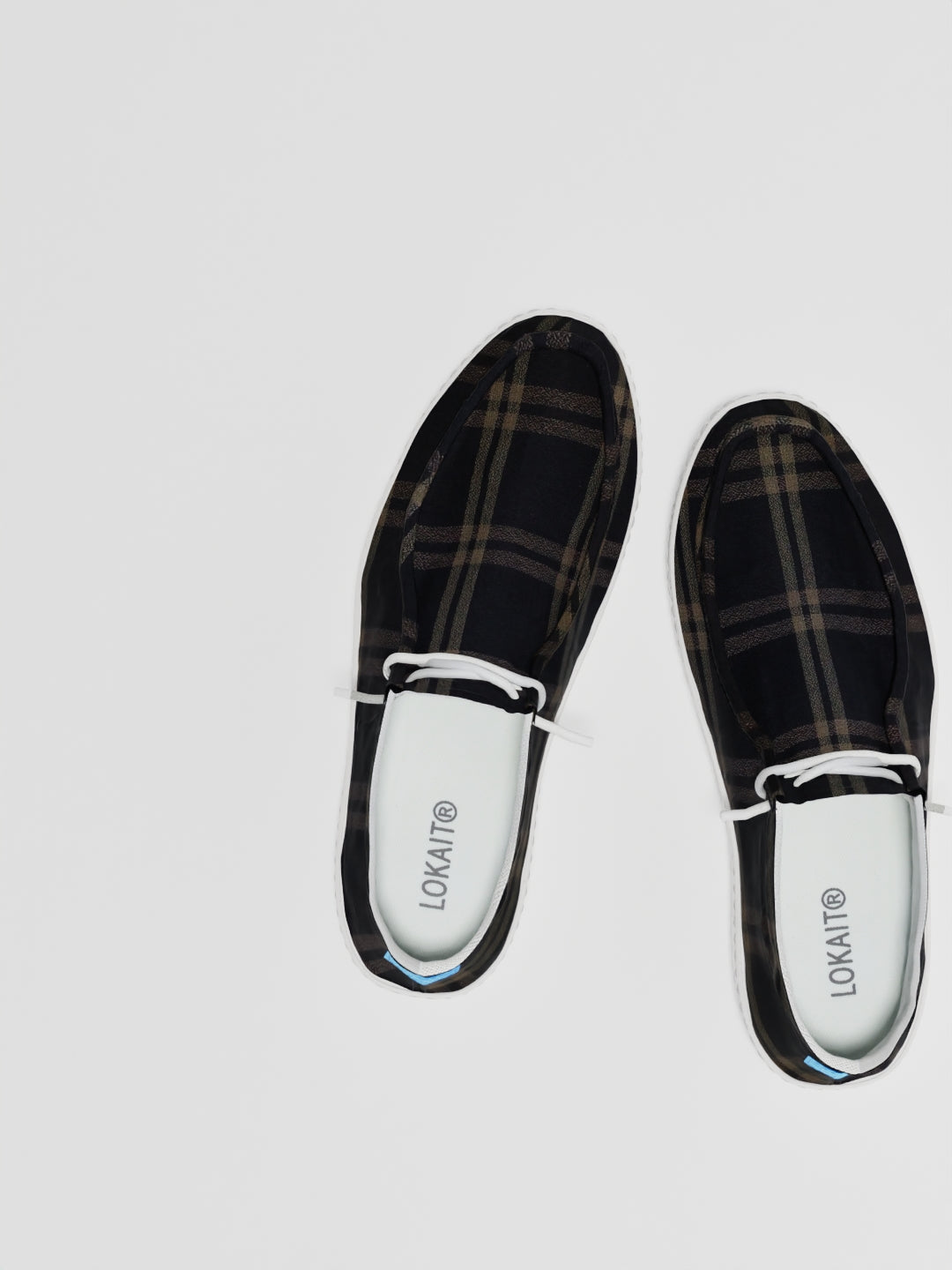 The Luna High Top Black and Beige Check