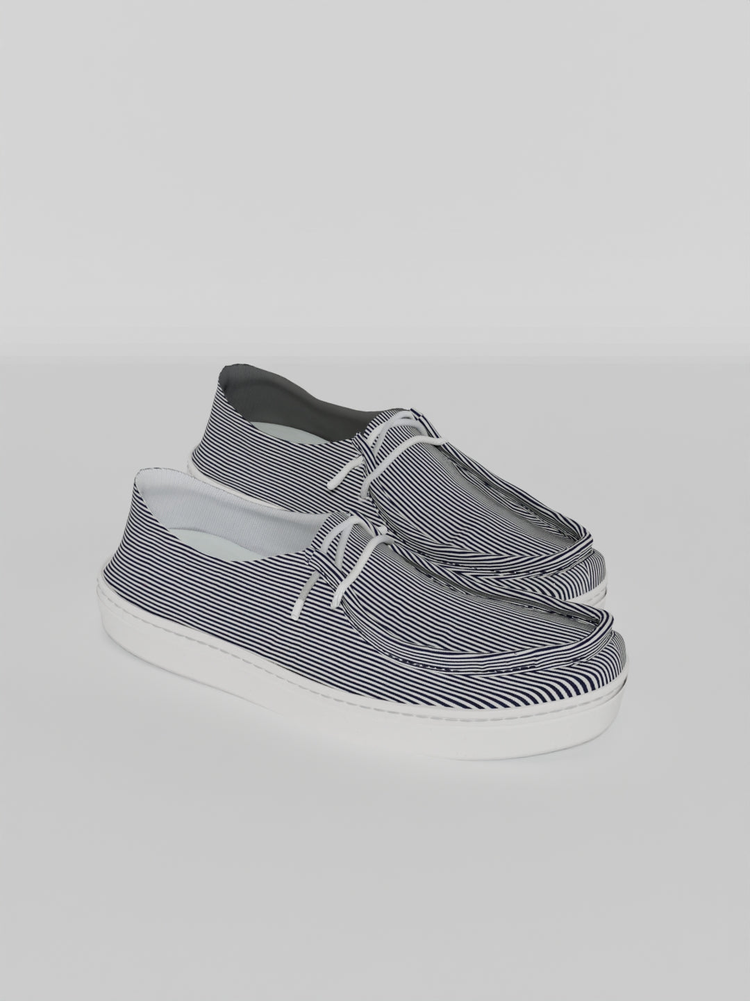 The Lusha Blue and White Line Stripes
