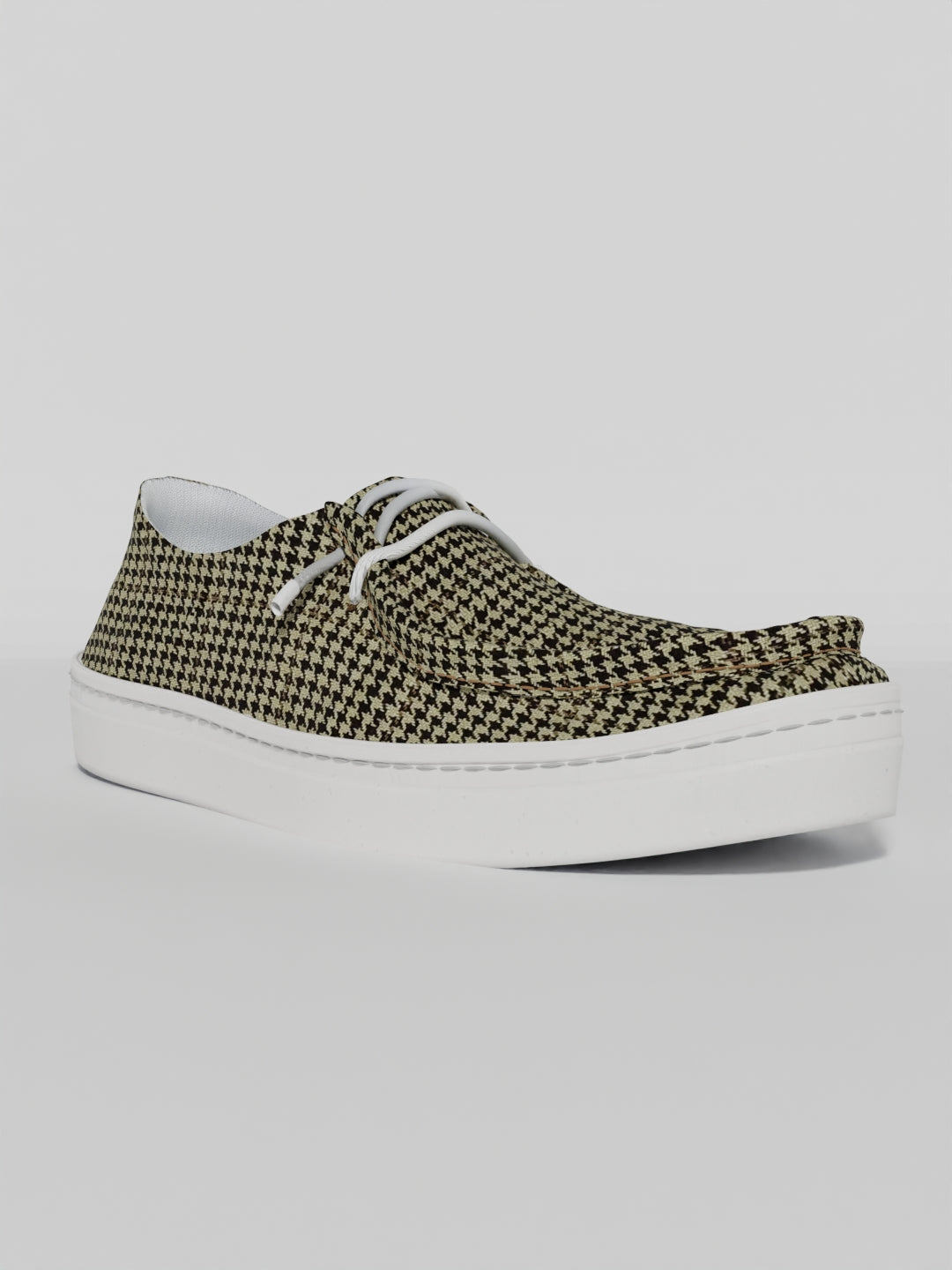 The Luna Beige Houndstooth Check