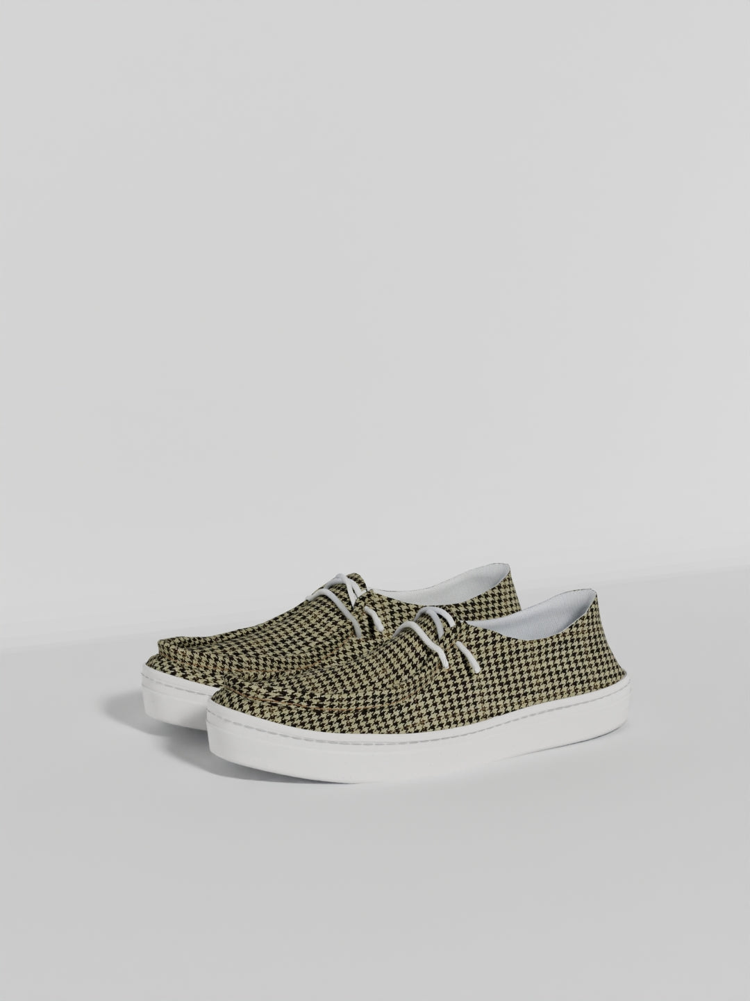 The Luna Beige Houndstooth Check