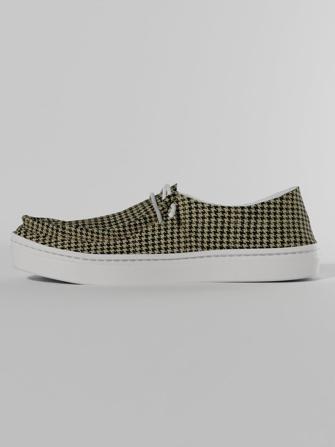 The Luna Beige Houndstooth Check