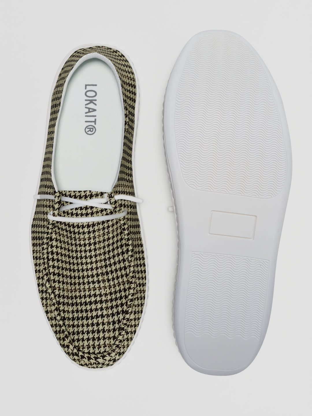 The Luna Beige Houndstooth Check