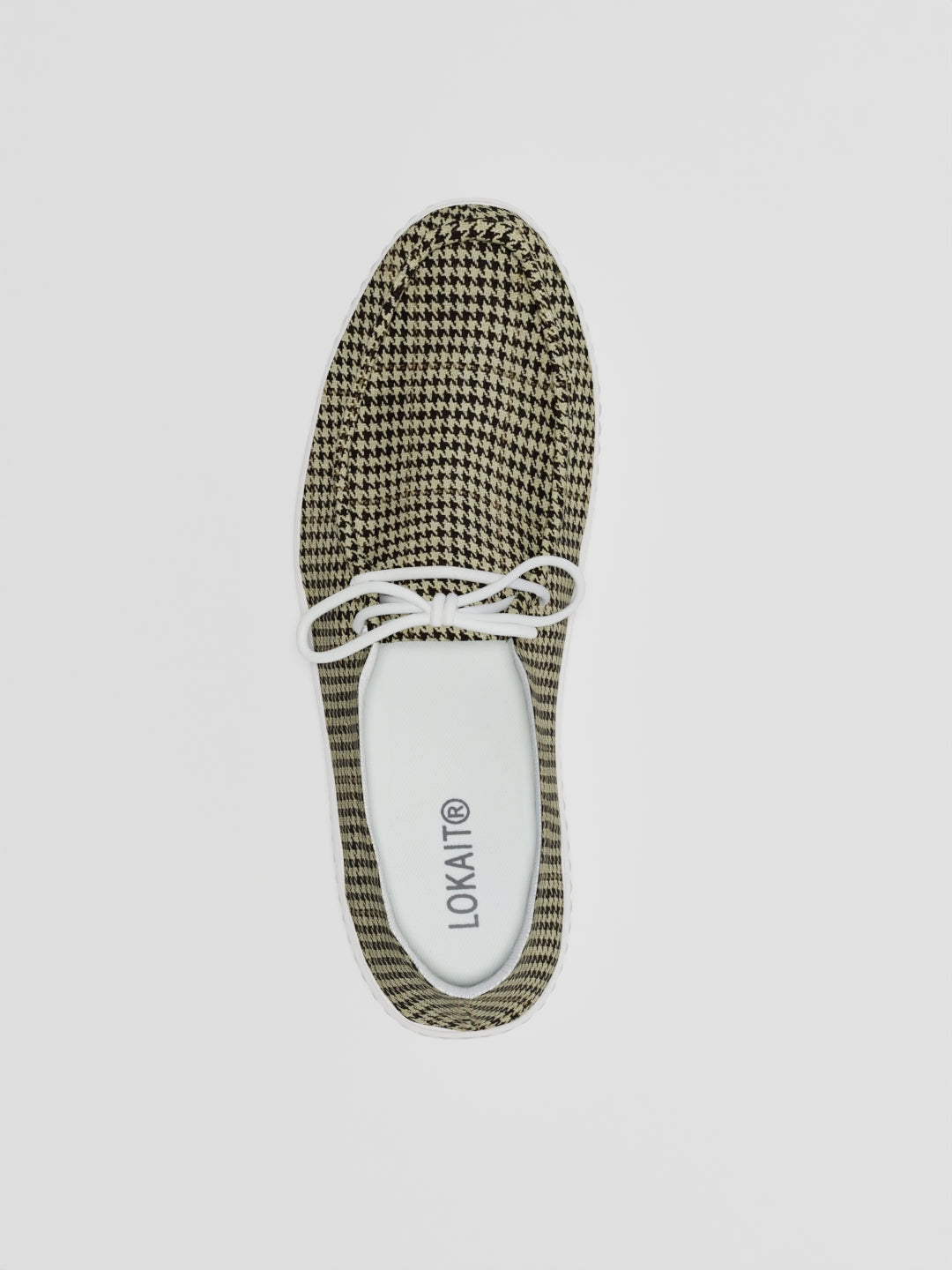 The Luna Beige Houndstooth Check