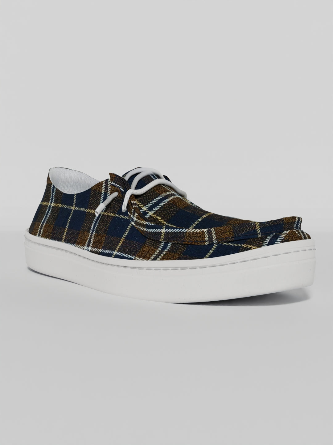 The Luna Navy and Brown Check