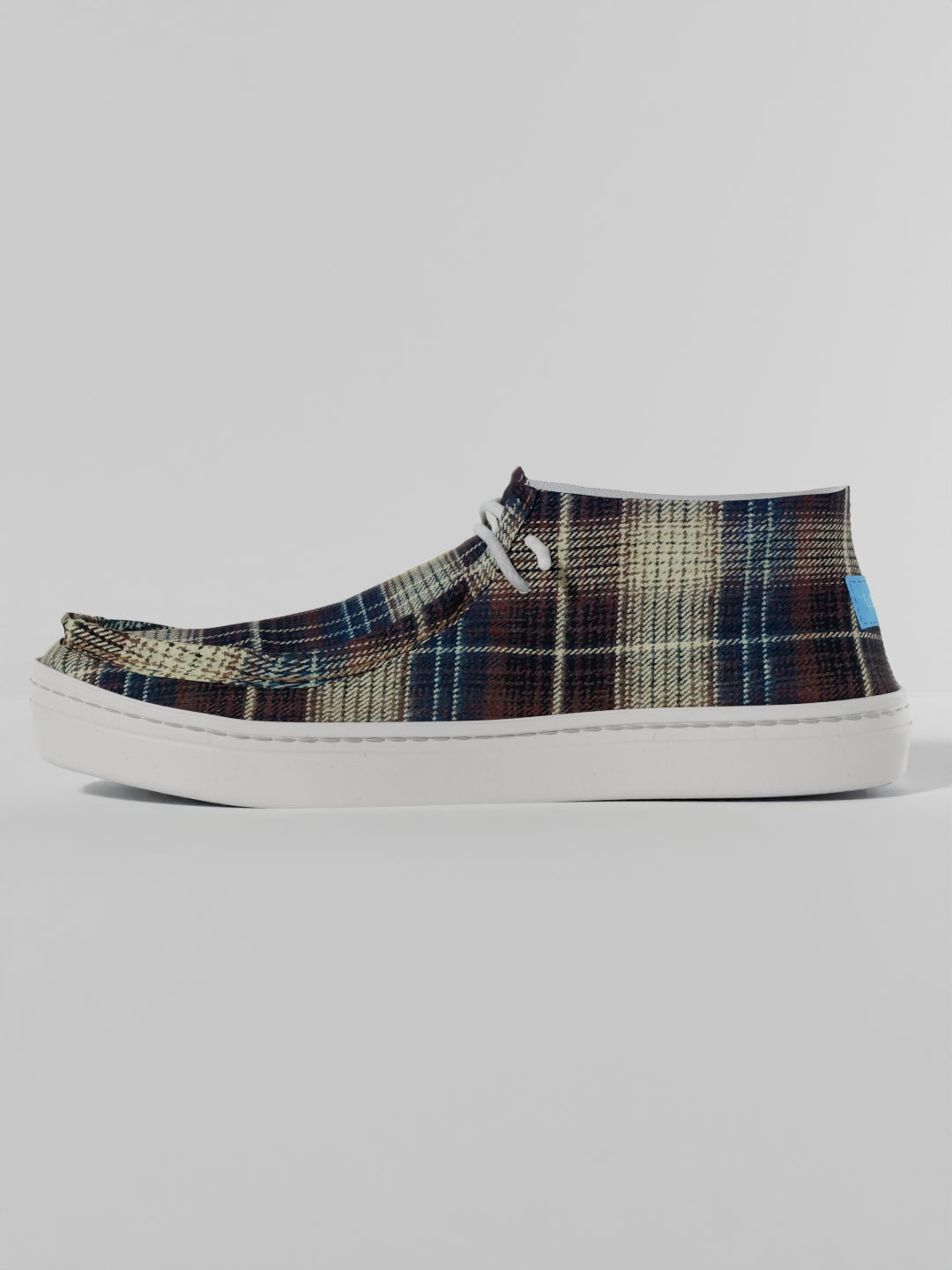 The Luna High Top Brown & Beige Check