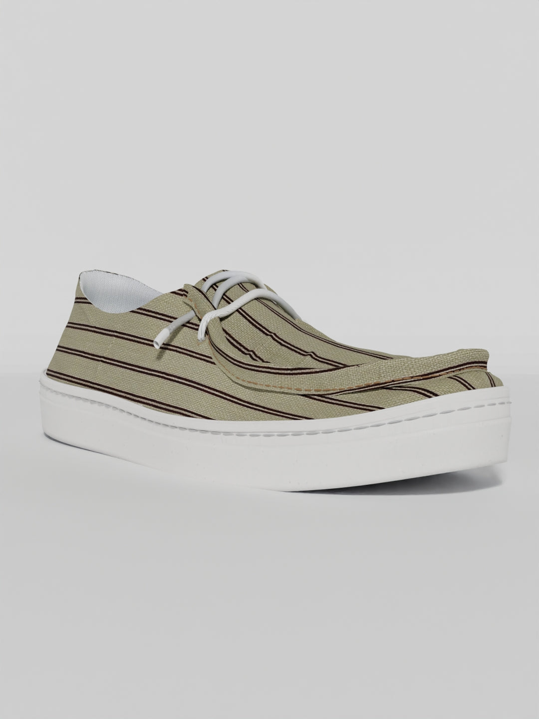 The Luna Beige & Red Stripes