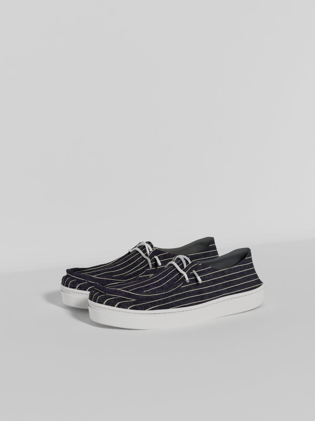 The Luna Dark Denim Pinstripe