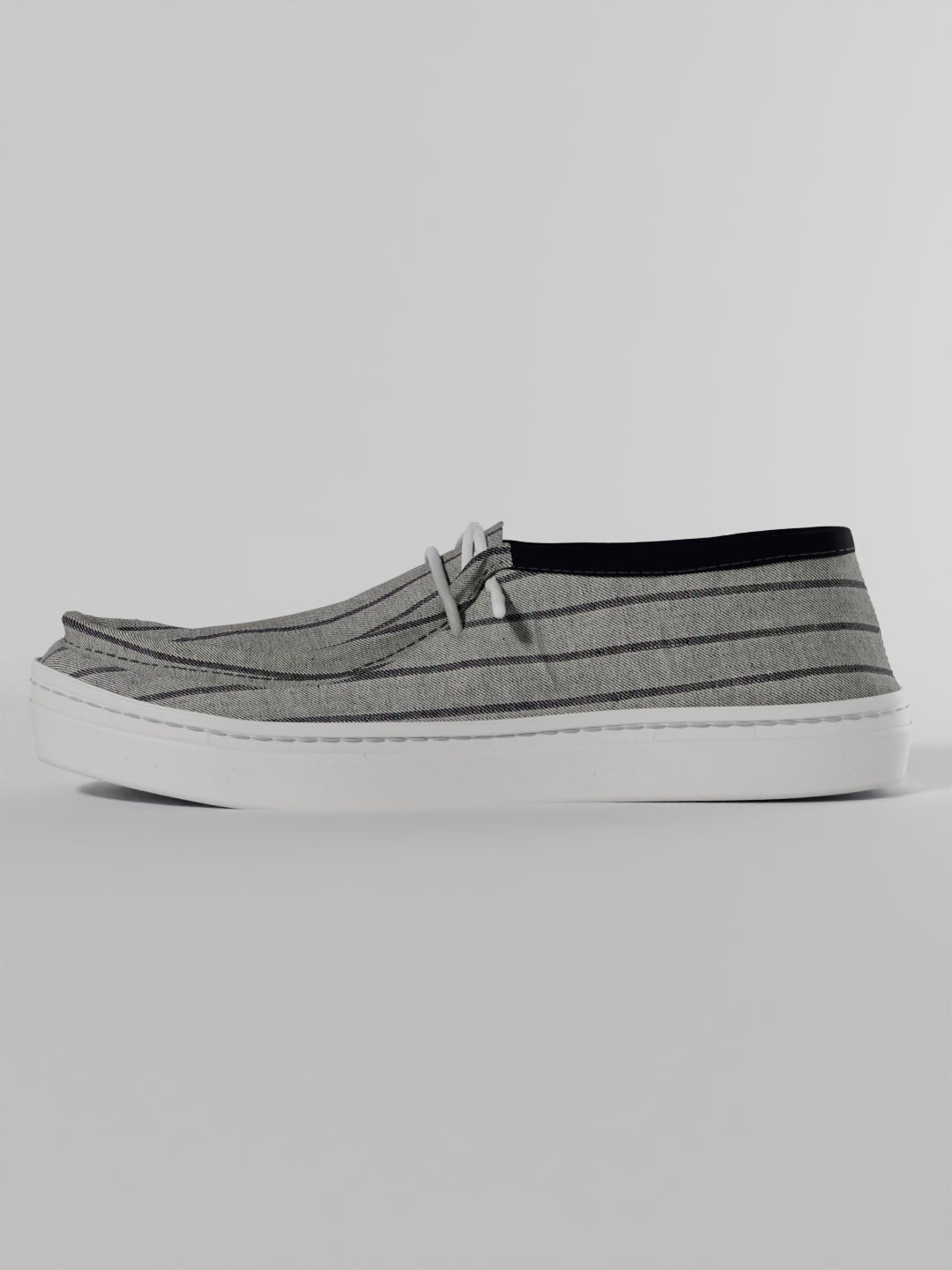 The Textured Midtop in Grey Stripes
