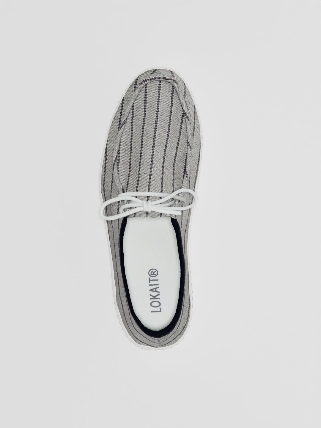 The Textured Midtop in Grey Stripes