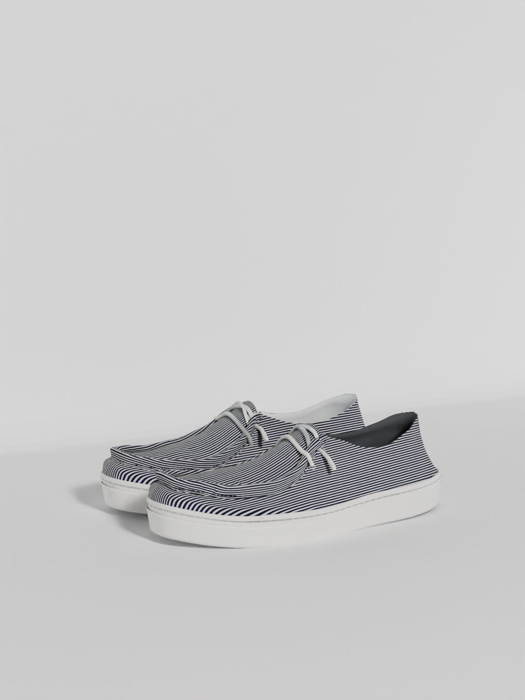 The Luna Blue and White Line Stripes