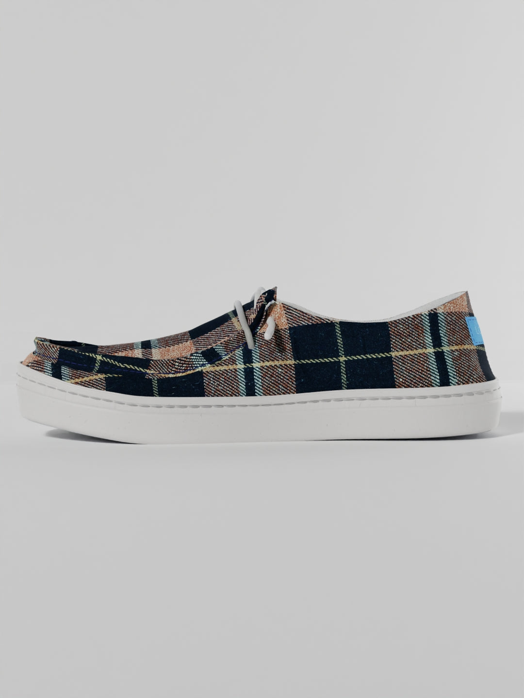 The Luna Navy & Peach Tartan