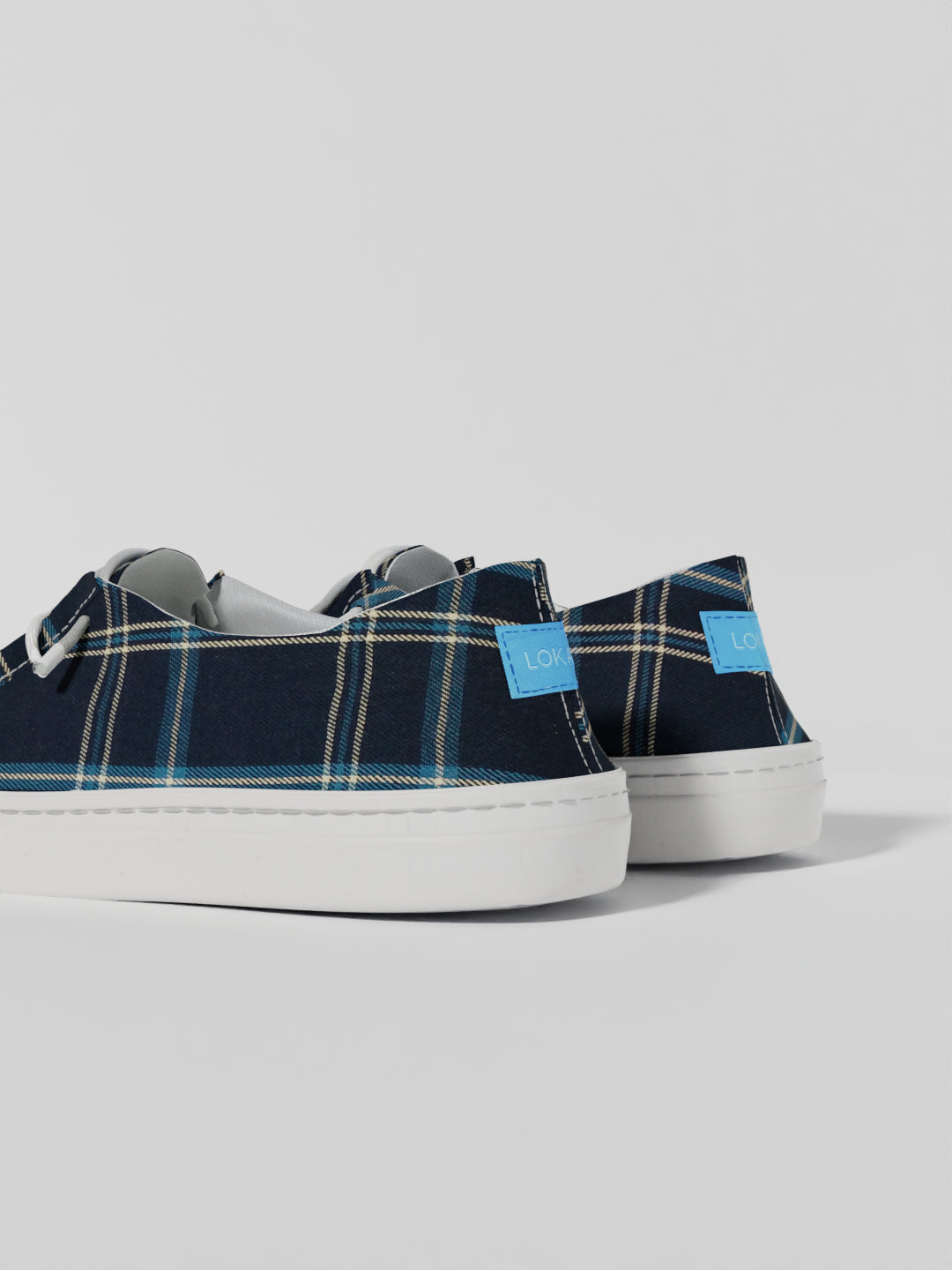 The Luna Blue and White Check