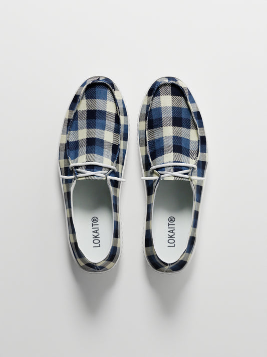 The Lusha Blue Grey Check